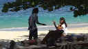 Talking with Nigel John on Grand Anse Beach